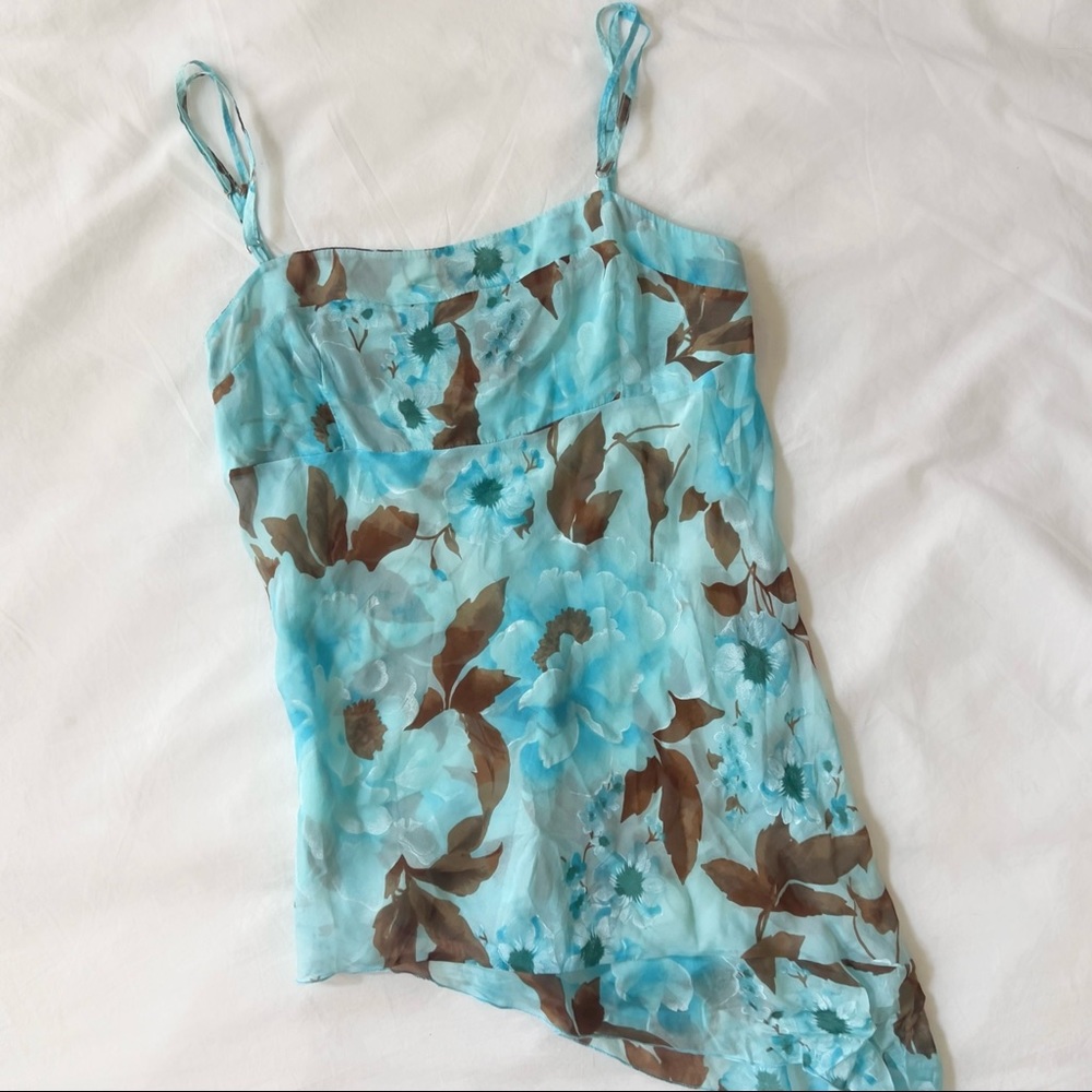 Vintage Italian Silk Floral Tank